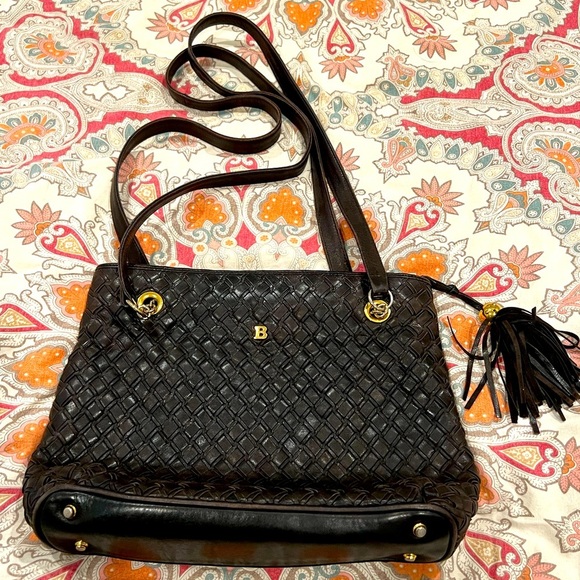 Bally Vintage 1990’s Braided Leather Shoulder Bag - Picture 2 of 12